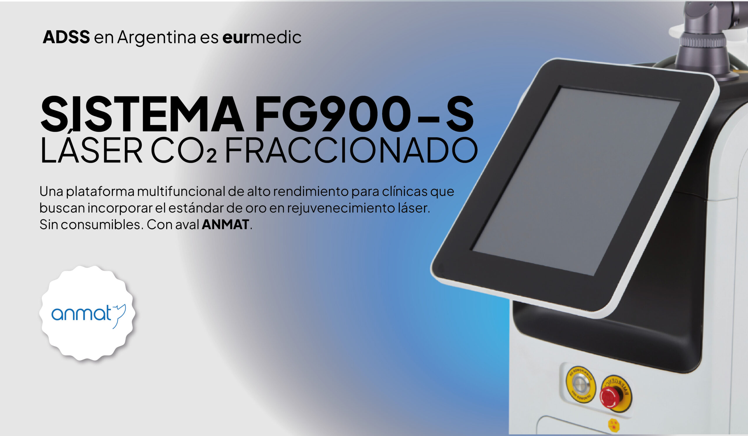 Láser CO2 FG900-S - Equipo profesional para clínicas con aval ANMAT